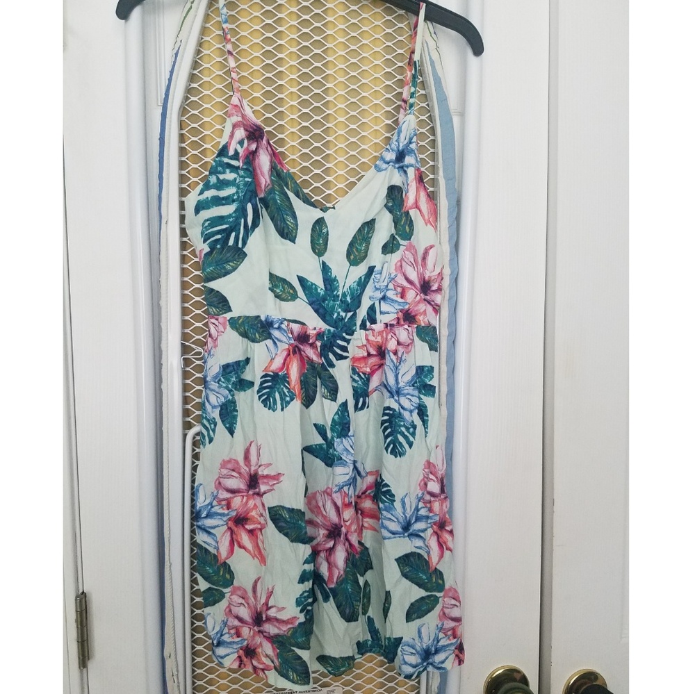 Mint Floral Dress